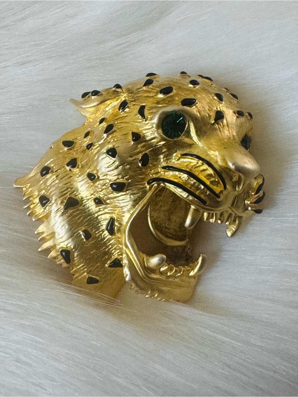 Unsigned Vintage Hattie Carnegie Leopard Brooch
